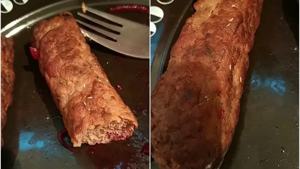 Un bărbat a mâncat mici cu viermi 