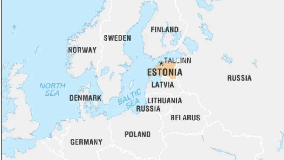 Hartă Estonia/ Captură foto Britannica