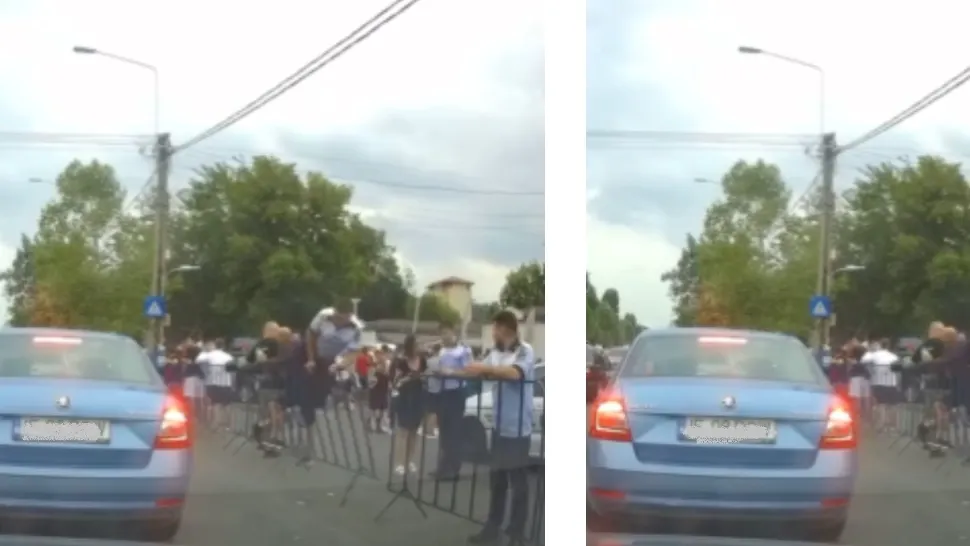 A vrut să sară gardul, dar nu i-a ieșit. Un polițist s-a crezut in filme de acțiune, dar a făcut comedie - VIDEO
