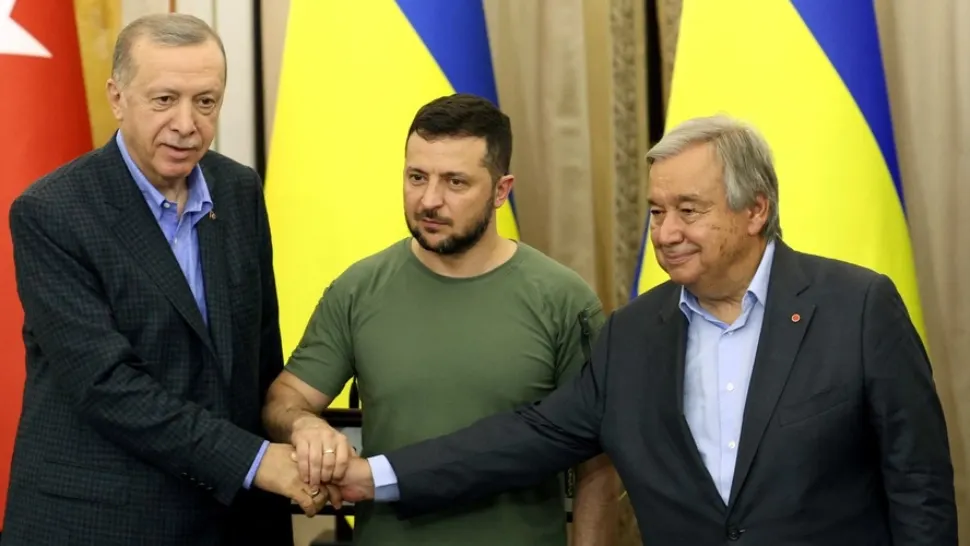 Secretarul general ONU, Erdogan și Zelenski cer RUSIEI „demilitarizarea” centralei nucleare Zaporojie Foto: Profi Media