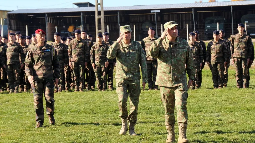 Schimbarea comenzii Grupului de Luptă al NATO din România/ Facebook Forțele Terestre Române