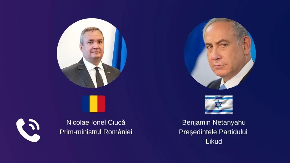 Nicolae Ciucă l-a felicitat pe Benjamin Netanyahu pentru câştigarea alegerilor: „Vom pregăti următoarea reuniune România-Israel”