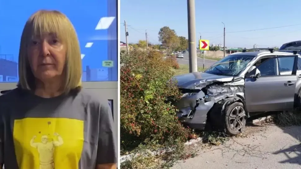 Accident Monica Macovei - colaj foto arhivă