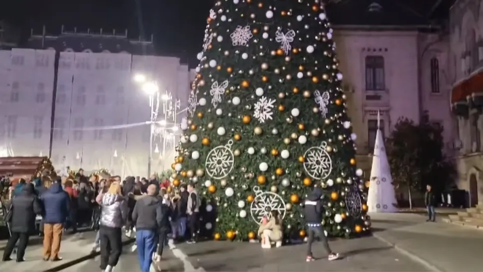 Târg Crăciun Craiova/ Captură video Facebook Olguța Vasilescu