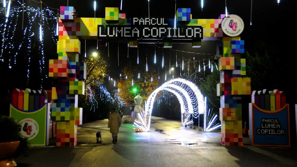 Feerie de lumini în Parcul Copiilor. Foto/Primărie S4.