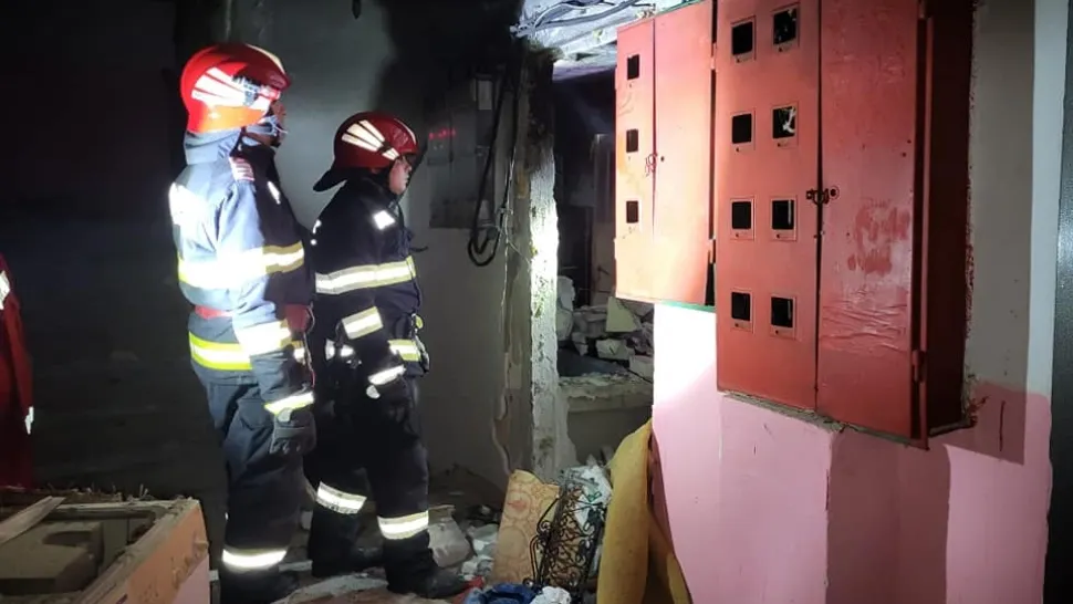 Explozie violentă într-un bloc din Giurgiu! Proprietarul a ajuns în stare gravă la spital cu mai multe arsuri