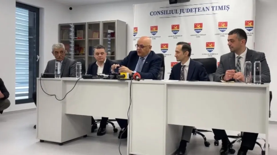 Raed Arafat alături de președintele CJ Timiș, Alin Nica/ Captură video