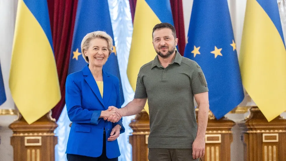 Ursula von der Leyen și Volodimir Zelenski. Foto/Profimedia