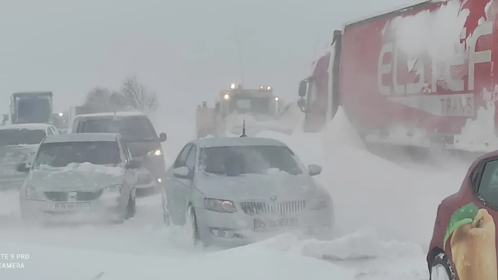 Trafic rutier blocat în județul Vrancea. Foto/CNAIR
