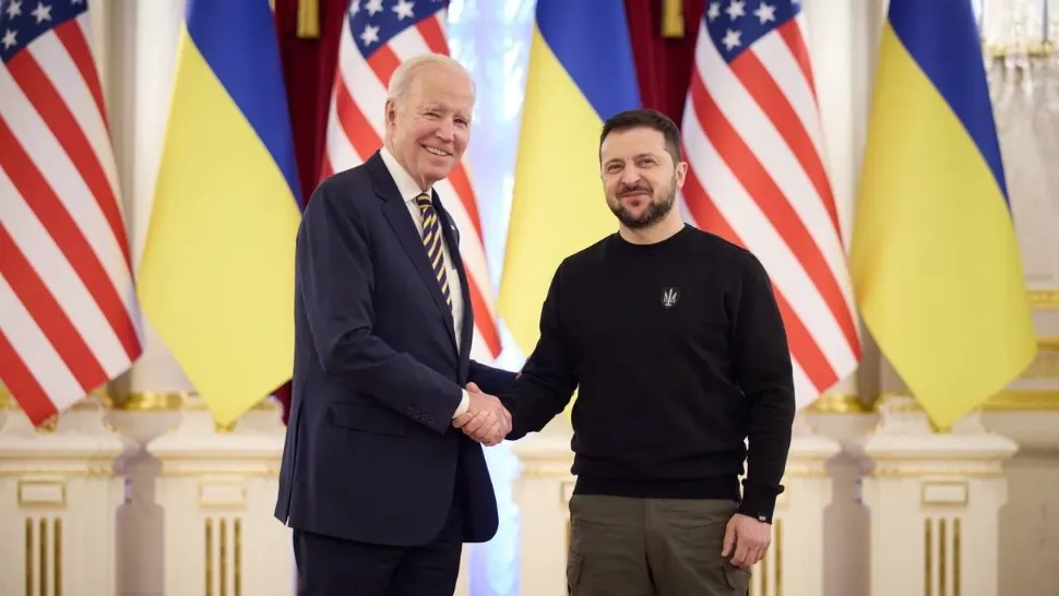 Joe Biden și Volodimir Zelenski/ Foto: Twitter Nexta