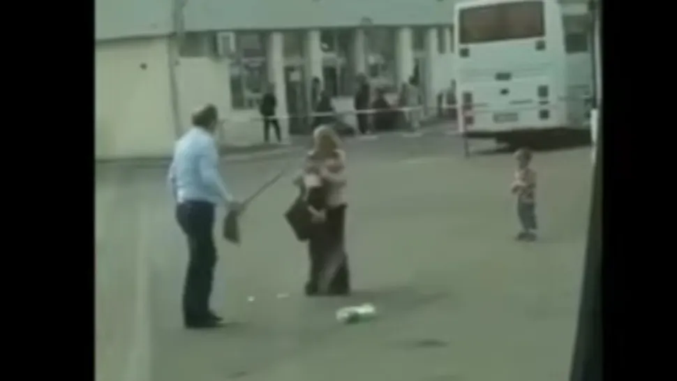 Incident halucinant Zalău/ Captură video 