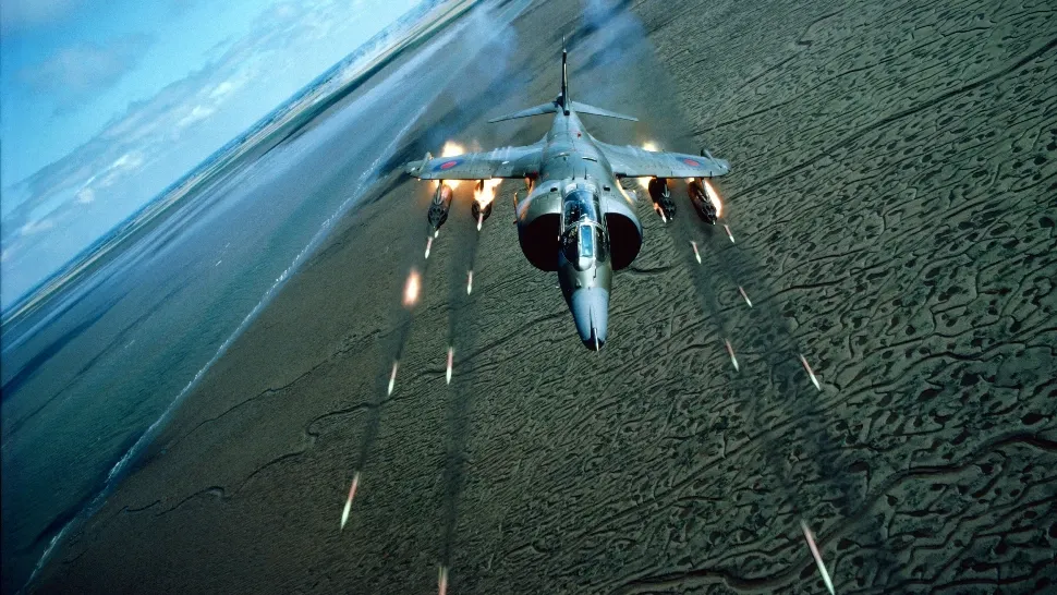 Harrier, unul dintre avioanele multirol ale Marii Britanii. Foto/Profimedia