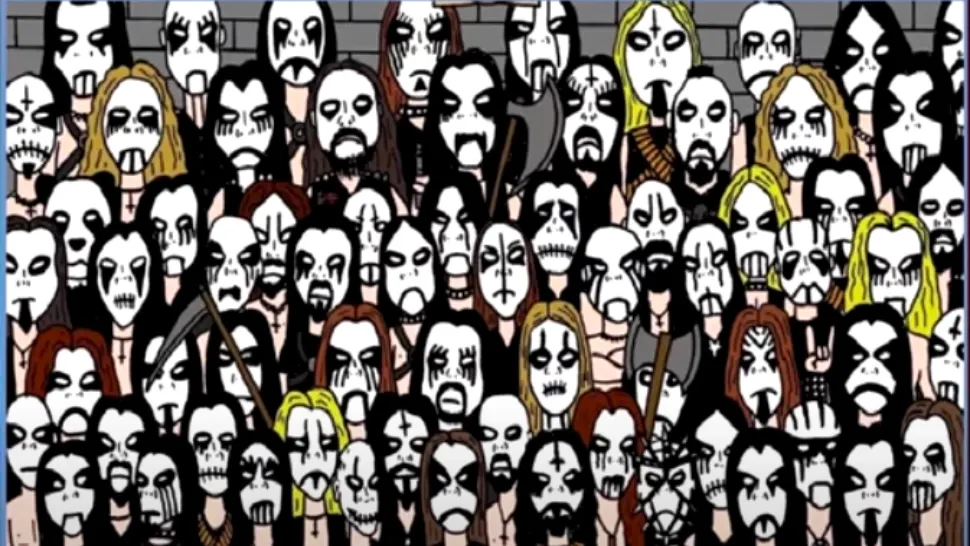 Un urs panda se ascunde printre toți acești rockeri