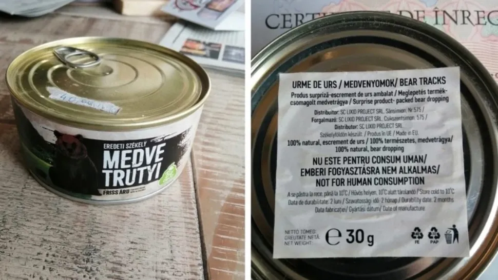Producătorul conservelor cu excremente de urs, amendat cu o sumă uriașă de Protecția Consumatorului. Produsul, scos de la comercializare