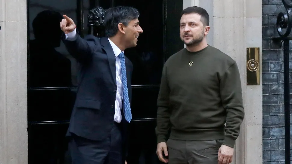 Rishi Sunak și Volodimir Zelenski (Profimedia)