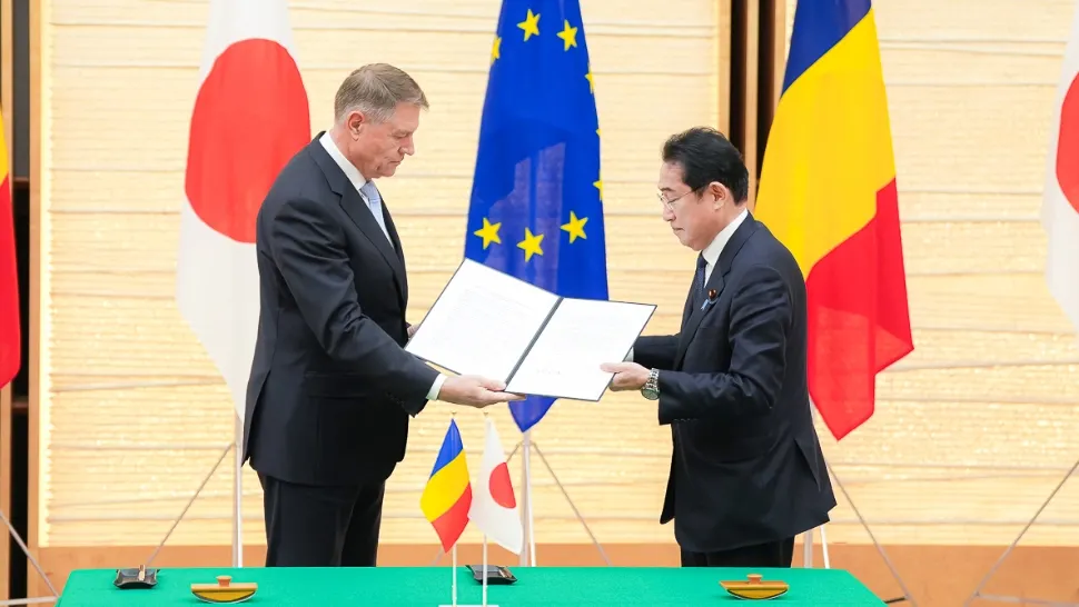 Iohannis, întâlnire cu premierul Japoniei: „Este un moment istoric și un semnal de creștere substanțială a investițiilor japoneze în România”