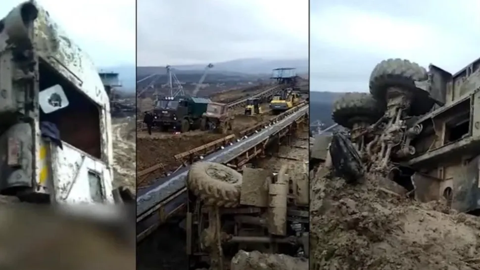 Mașina răsturnată la CE Oltenia, un adevărat pericol public: nu avea frâne și a sărit din viteză la urcarea dealului