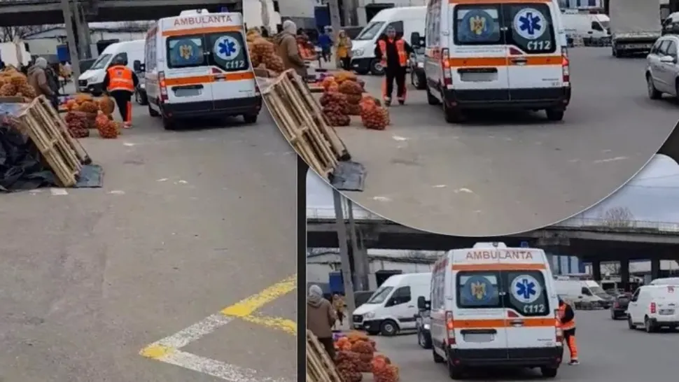 Cartofi cărați cu ambulanța, la Iași - imaginile care lovesc în plin sistemul medical 