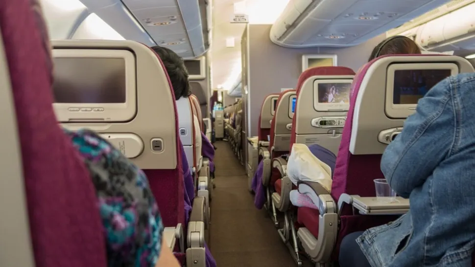 Pasageri avion/ Imagine de arhivă
