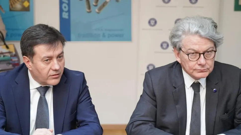 Ministrul Florin Spătaru și Thierry Breton/ Facebook