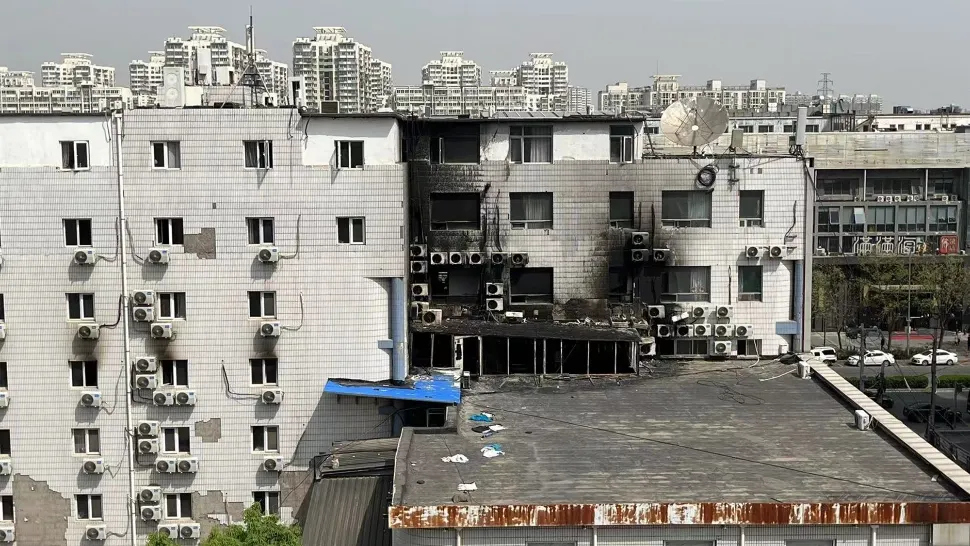 Incendiu spital Changfeng, China/ Twitter Global Times
