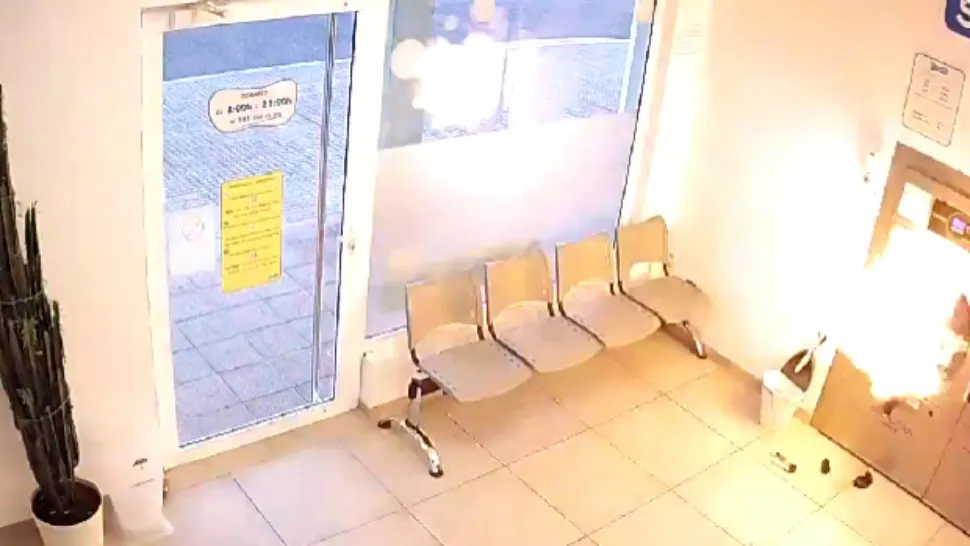 Explozie spălătorie Spania/ Captură video Twitter