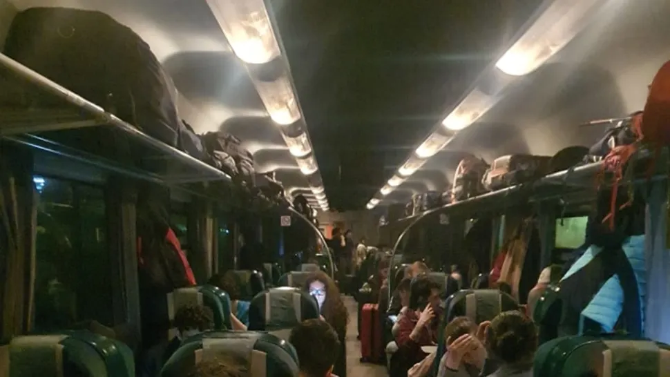 Tren cu intarziere