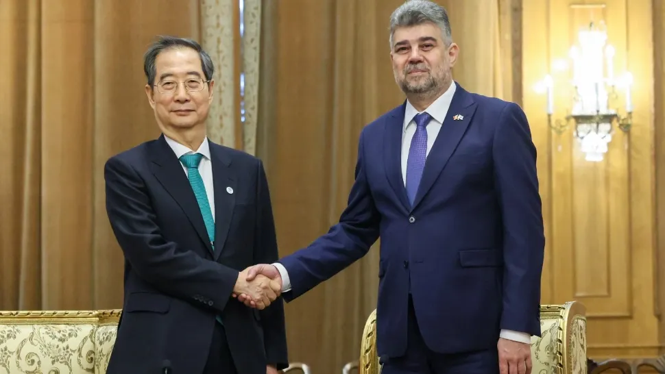 Marcel Ciolacu și premierul Republicii Coreea, Han Duck-soo/ Facebook