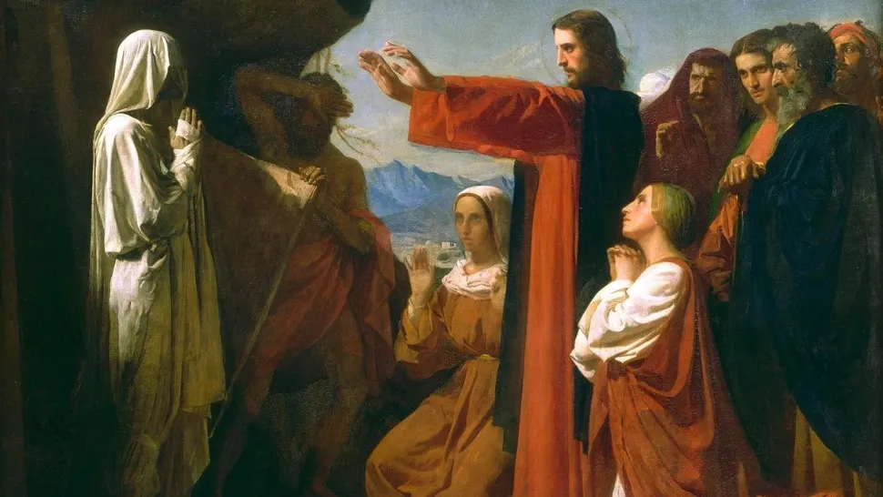 Învierea lui Lazăr, pictură de Leon Bonnat 