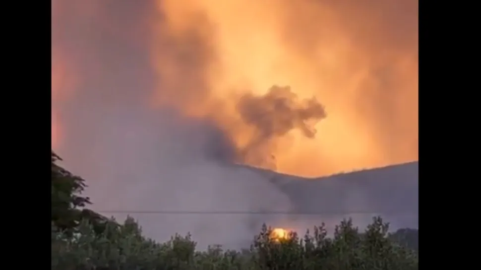 Explozie depozit Grecia/Captură Twitter
