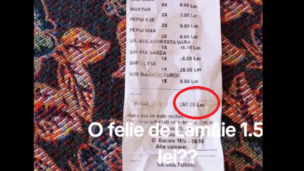 Bon fiscal/ Captură video