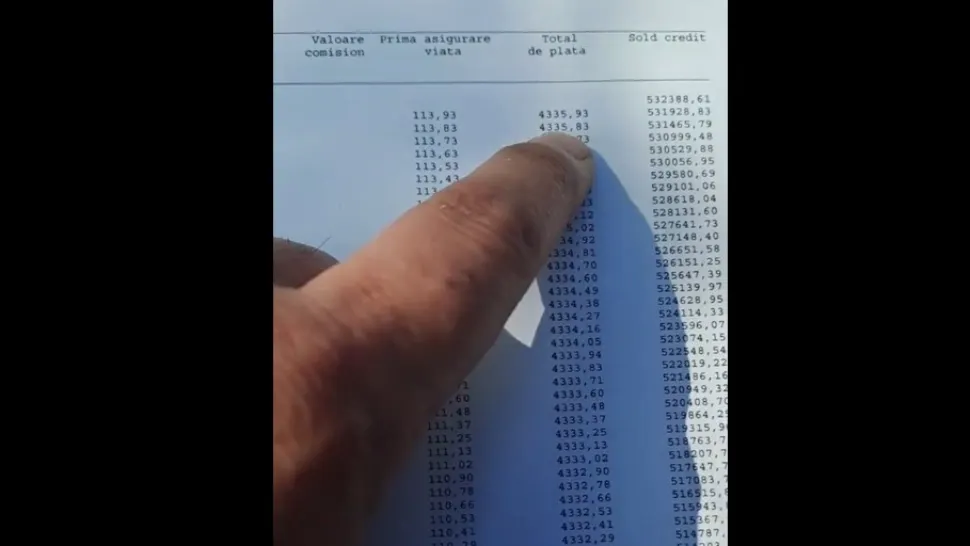 Un agent imobiliar a demonstrat cat de mare este dobanda pentru un credit. Foto: Captură TikTok