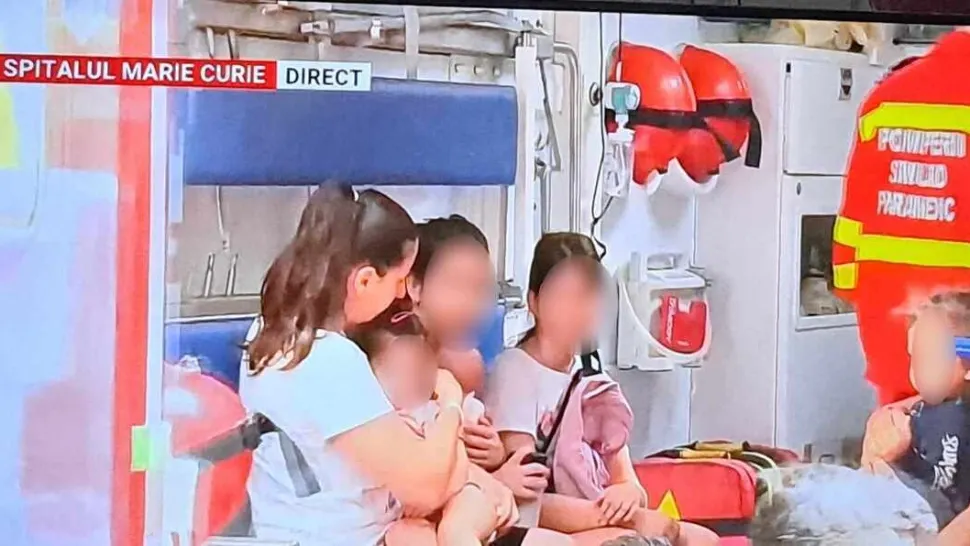 Copii transferați Marie Curie/ Captură video