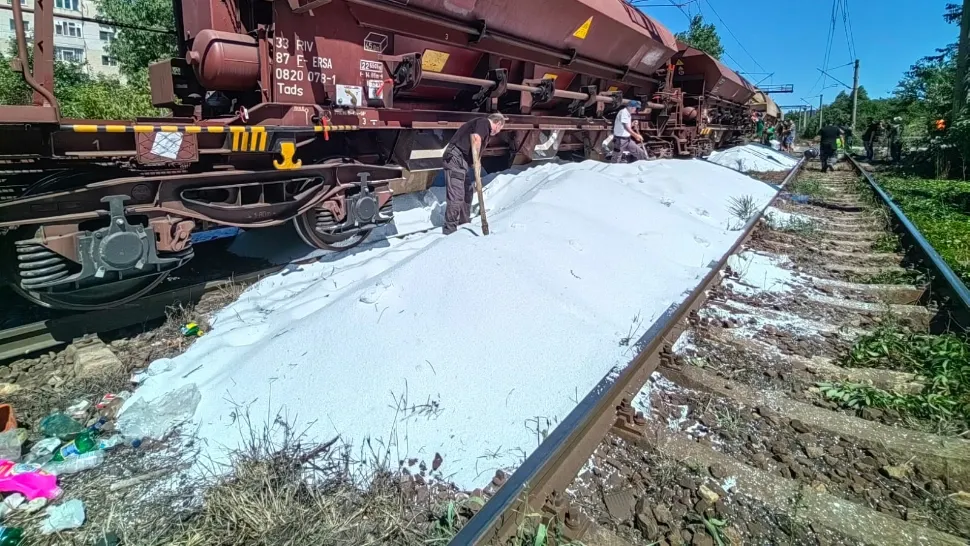 Azotat de amoniu/ Foto: CFR Infrastructură Constanța