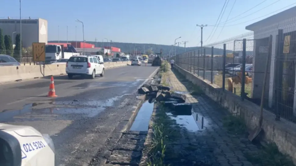 Conductă fisurată Argeș/ Captură foto ziartopdearges.com