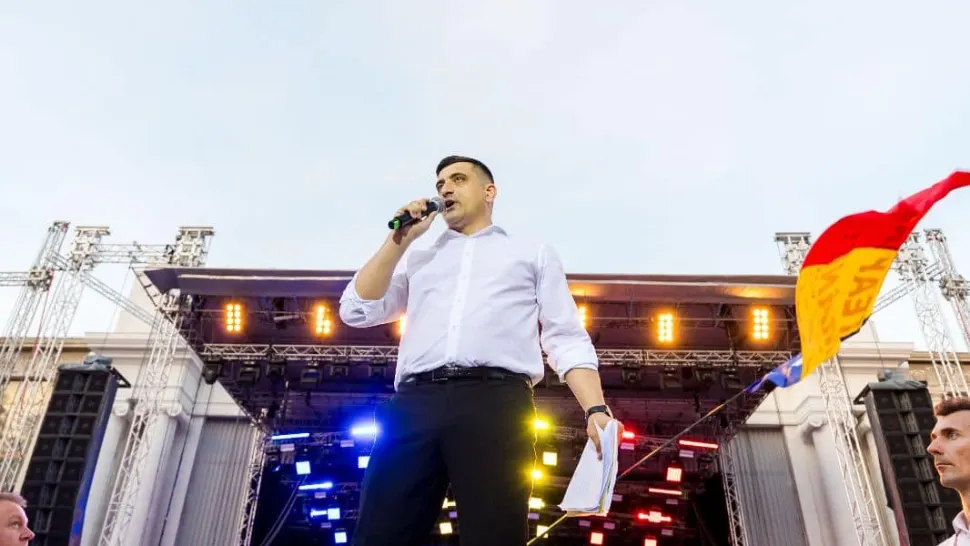 George Simion se dezice de proteste și de "stegarul dac". Nu suntem noi organizatori, protestatarul nu e membru AUR