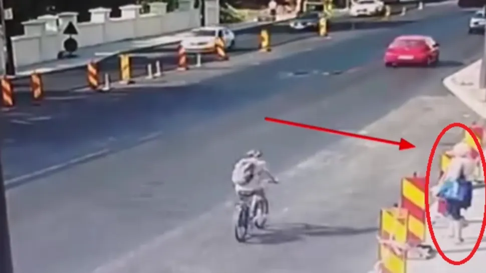 O femeie în vârstă a căzut în mijlocul unei străzi pline de mașini! Operațiunea bordura, la un pas să se termine cu o tragedie, la Cluj