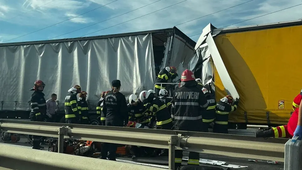 Accident grav pe A1. Foto: Facebook