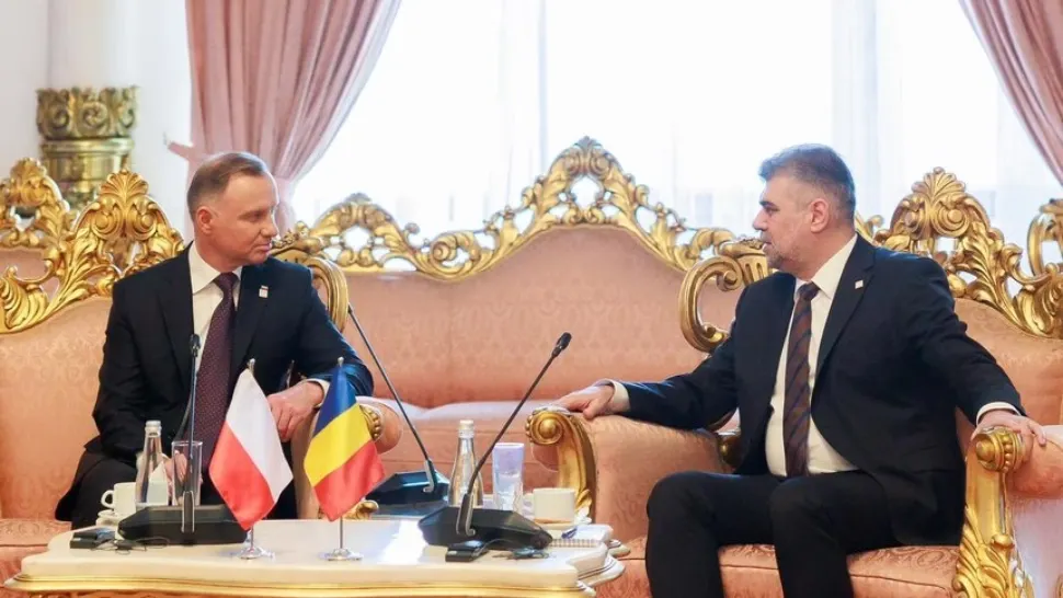 Marcel Ciolacu și președintele Poloniei