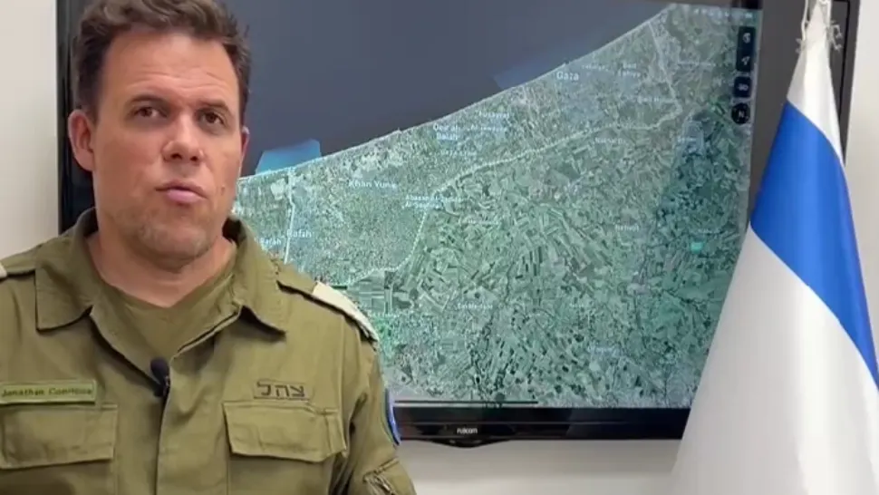 Jonathan Conricus, purtătorul de cuvânt al IDF/ Captură Twitter