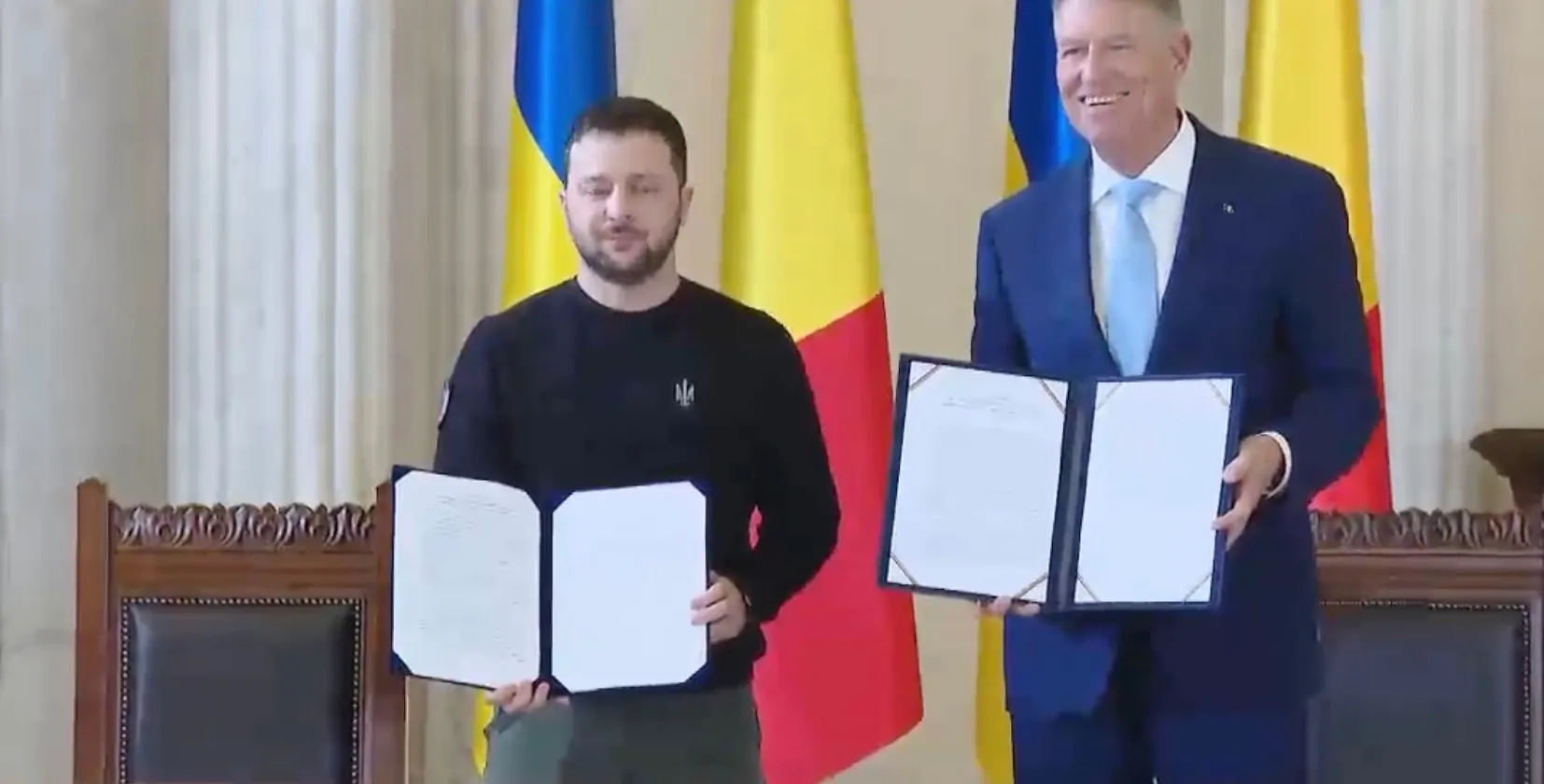Declarație comuna Zelenski Iohannis. Foto/Adm. prezidențială