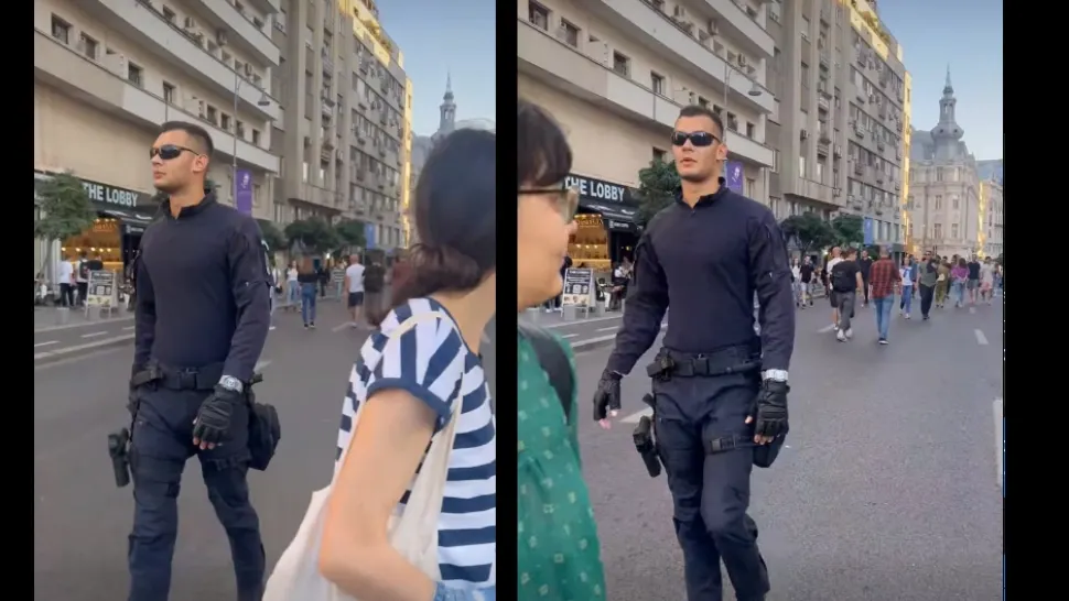 Cele mai bune glume la videoclipul cu sexy-jandarmul în noua uniformă. Foto: Captură Facebook