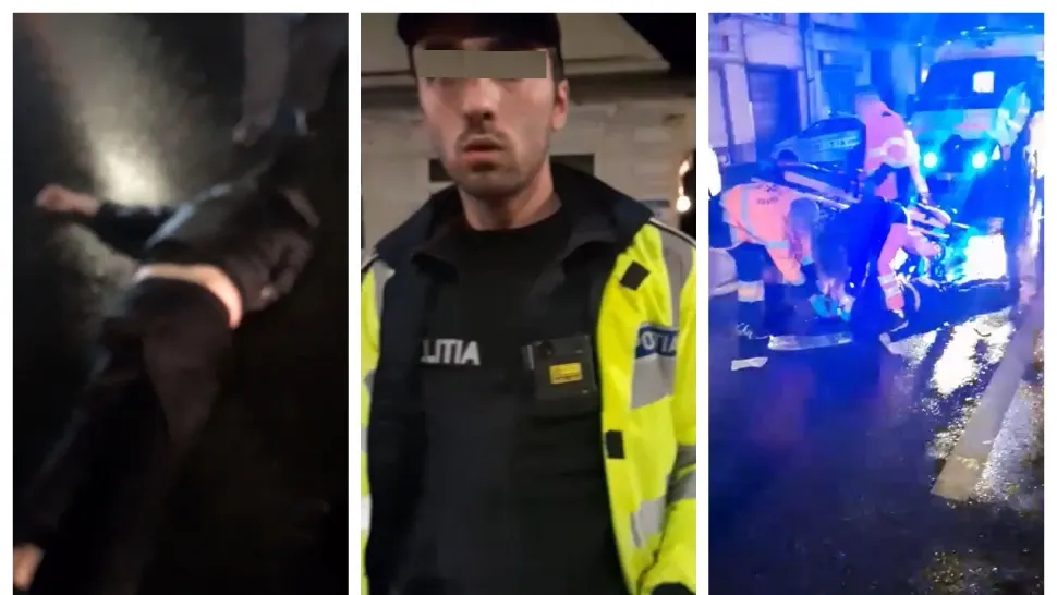Anchetă uriașă în Poliția Română, după un nou incident ȘOCANT. Doi agenți au lăsat un om LOVIT să zacă în frig, pe asfalt - VIDEO
