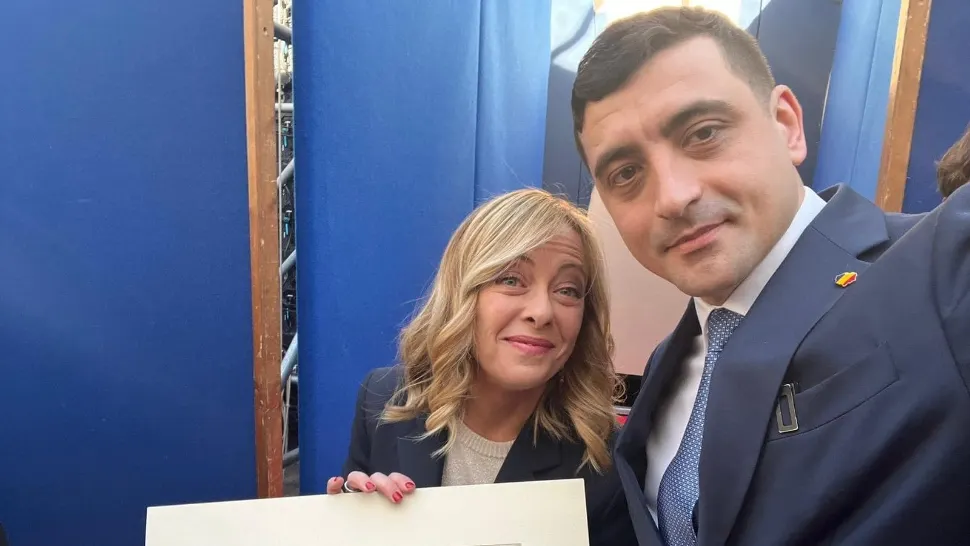 George Simion s-a întâlnit cu Papa Francisc la Vatican și cu premierul italian Giorgia Meloni