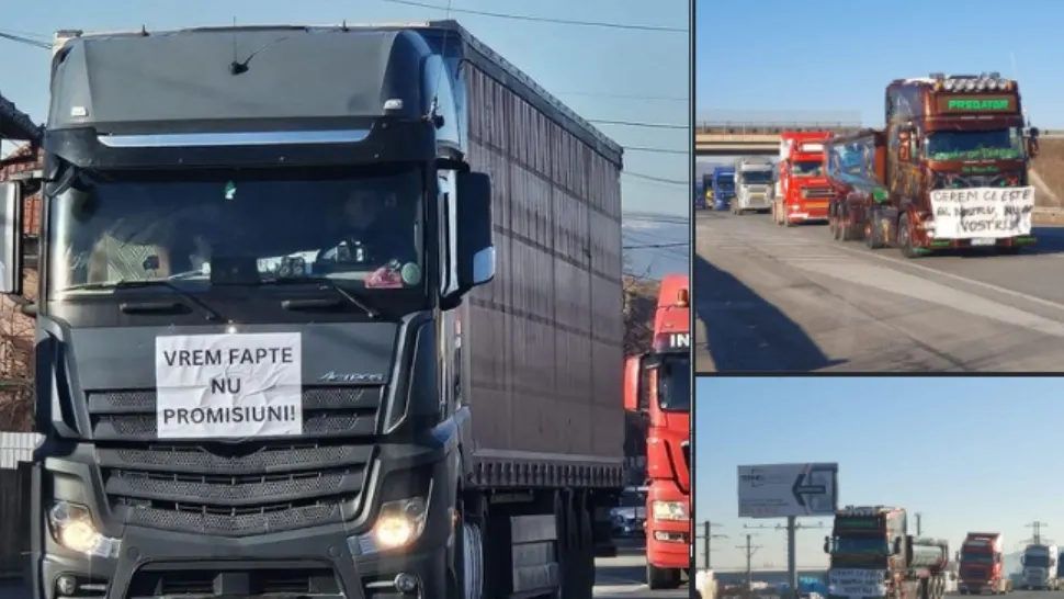 TIR-urile au blocat șoselele de centură (sursă Infotrafic24)