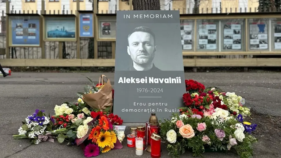 Alexei Navalnîi, onorat la București. Foto: Facebook/Andreea Leonte