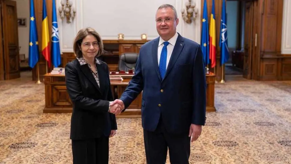 Nicolae Ciuca si ambasadoarea Greciei