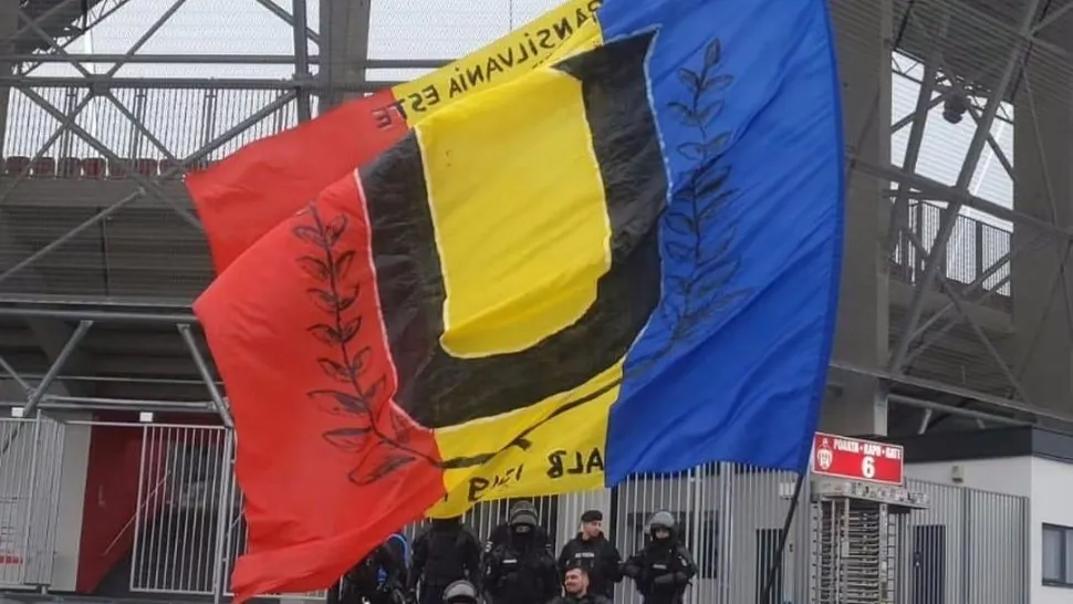De ce i-a deranjat mesajul de pe steag pe oficialii Sepsi. Foto/ziardecluj