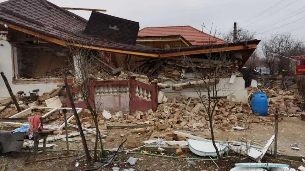 O casa a explodat in Dolj