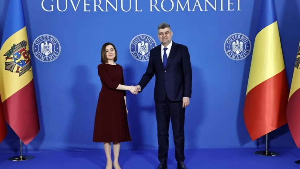 Marcel Ciolacu si Maia Sandu